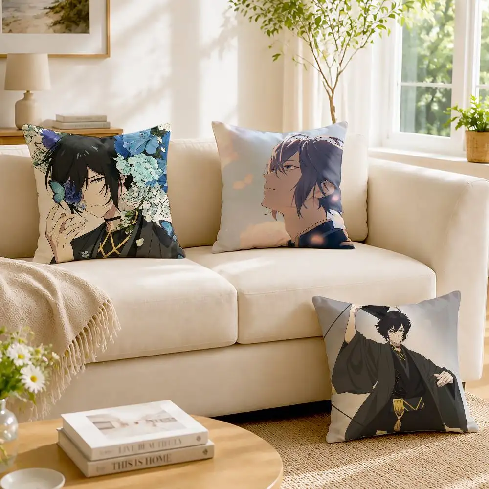 R-Rosei Kantsubaki Agents of the Four Seasons Customizable Square Cushion Cover Double Sided Print Pillow Case