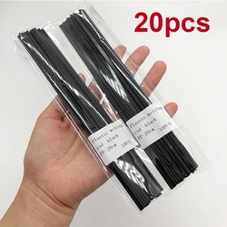 Baguettes de Soudage en Plastique PP pour Réparation de Pare-Chocs, Fournitures de Soudage, Noir/Blanc, 20cm x 8mm pour Kit de Soudeur à Pistolet à Air Chaud, 20 Pièces