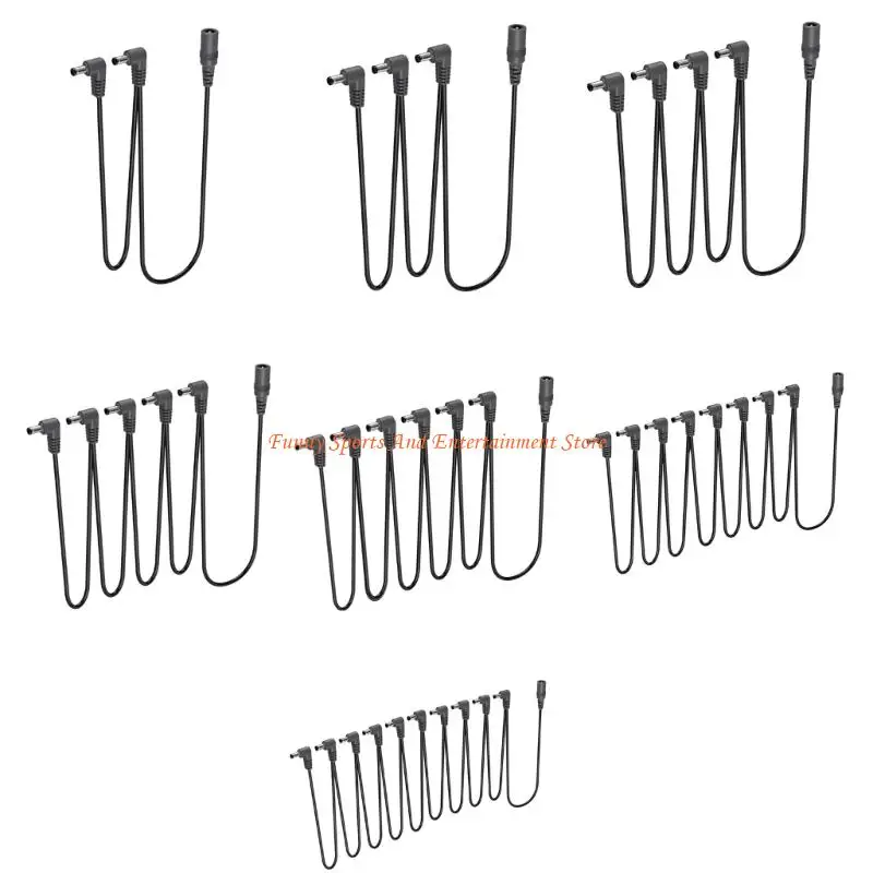 C4DE 2/3/4/5/6/8/10 Ways Chain Cable Guitar Effect Pedal Power Supply Power Cable Power Supply Adapter Splitter Cord