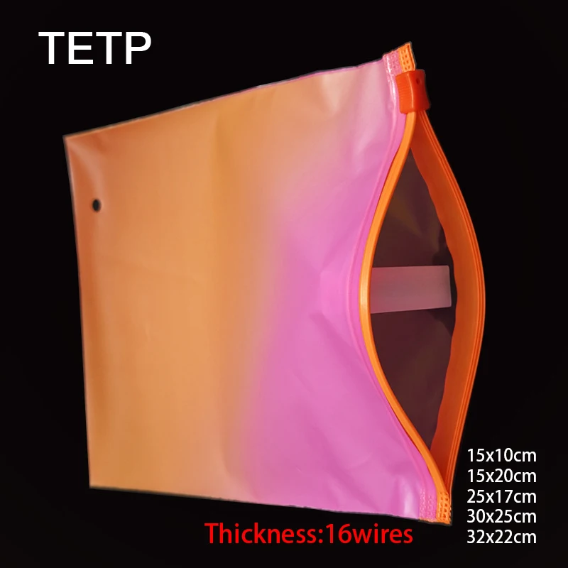 TETP Gradient Color Frosted Zipper Bags Home Socks Gloves Storage Travel Underwear Skincare Cosmetics Packaging Bags Protable