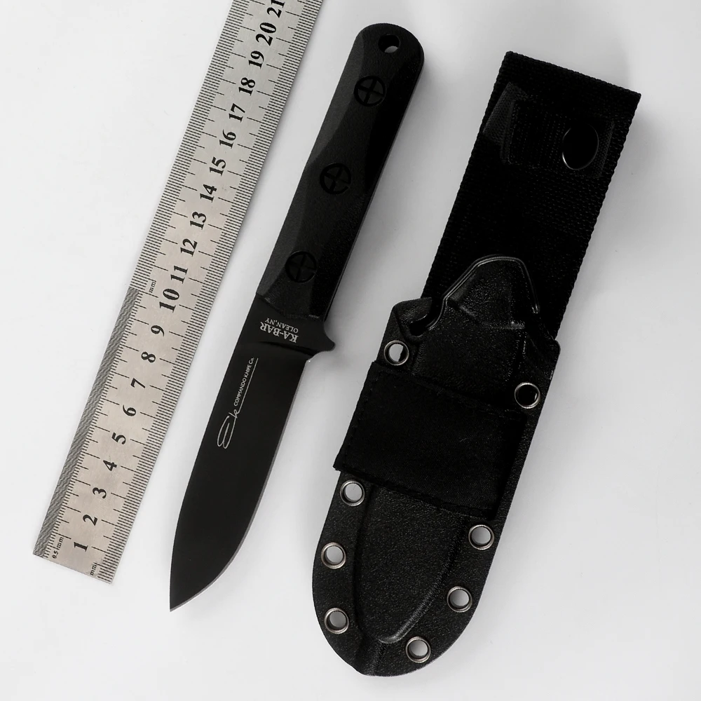 5cr13mov steel outdoor survival knife, suitable for self-defense, camping, hunting, fixed knife, fruit knife