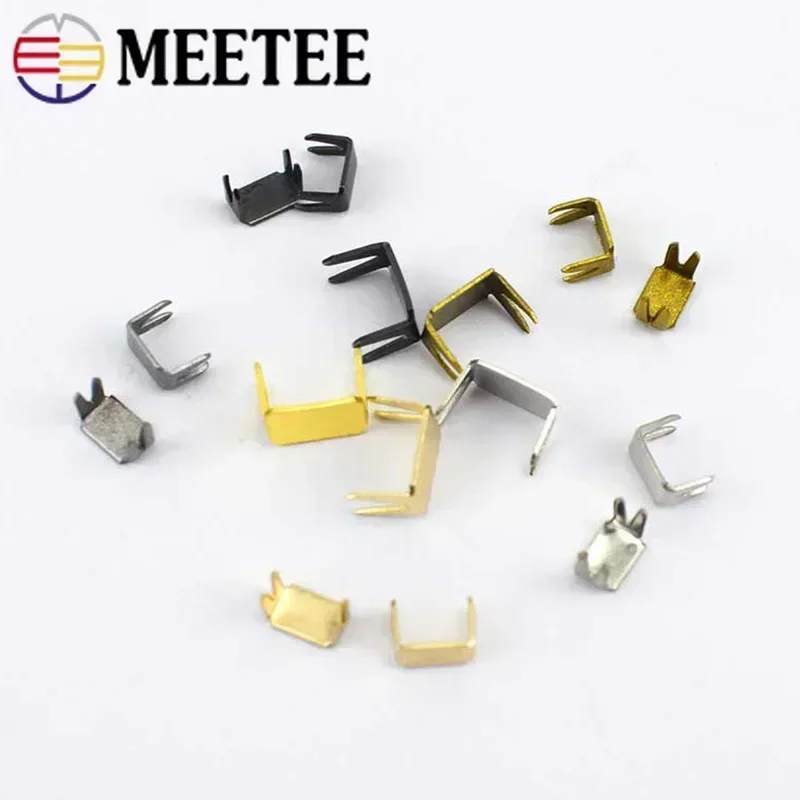 50/100Pcs Non-slip Metal Zipper Stopper End Locks For 3# 5# 8# 10# Nylon Zippers DIY Instant Fix Zip Repair Kit Replacement