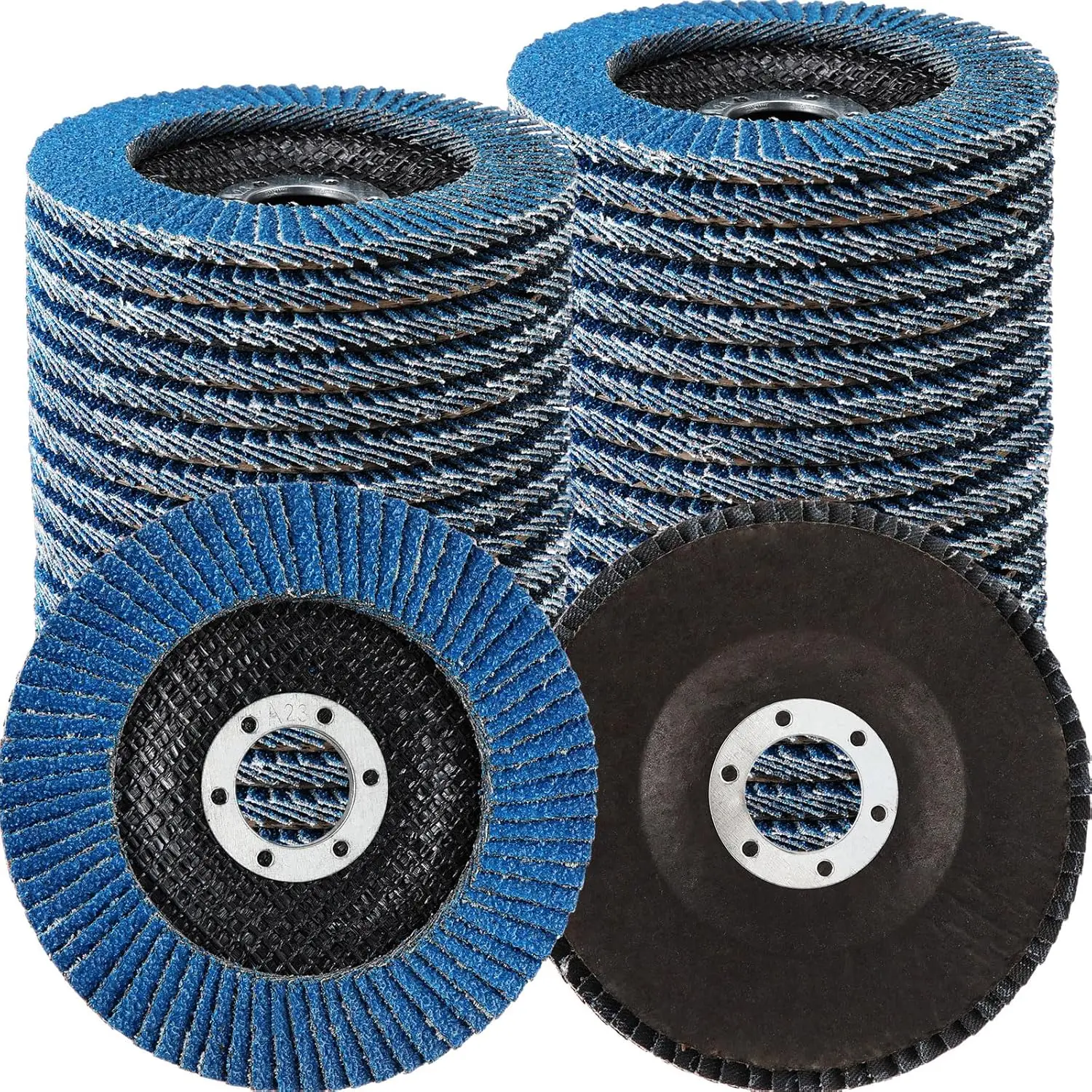 

10-Piece Flip Disc 4-1/2 Inch Grinder Wheel 40/60/80/120 Grain Grinder Grinder Disc for metal rust removal and polishing (blue)