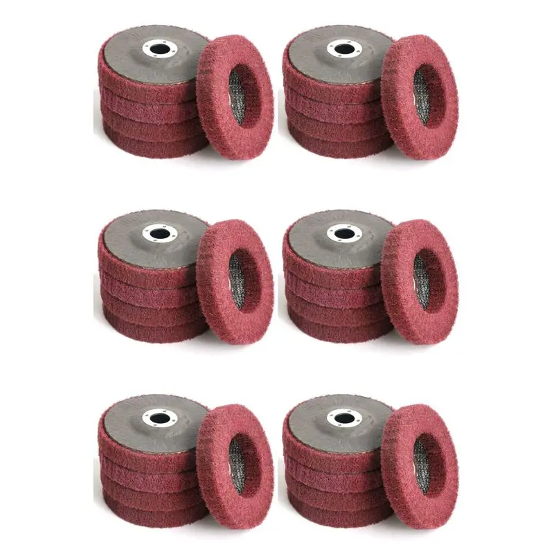 

B03C-30 шт. 4-дюймовые нейлоновые фибровые лепестковые диски для полировки и шлифовки, абразивные круги для угловых шлифовальных машин