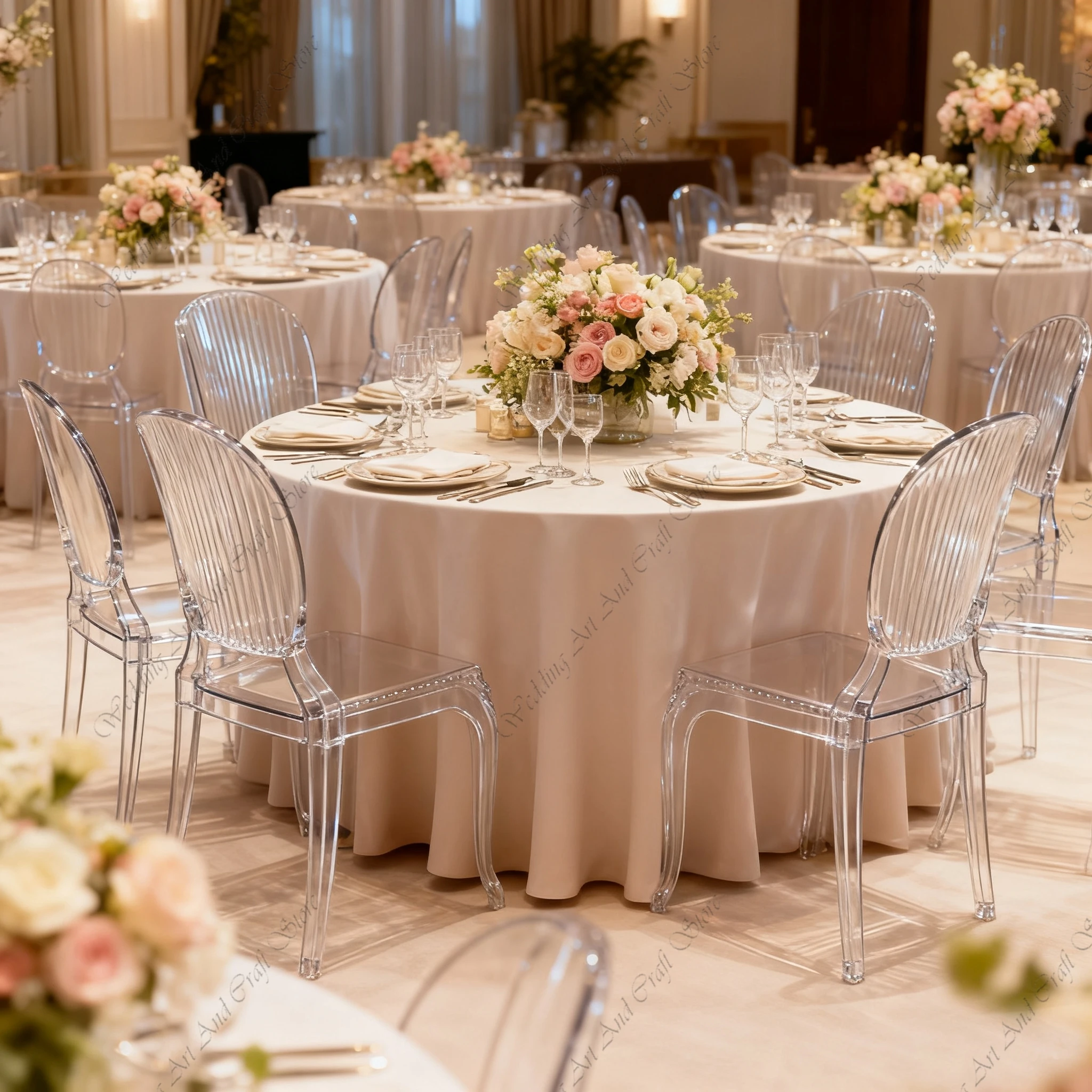 48pcs f30 Wedding Chair Plastic Acrylic Restaurant Demand Crystal Clear Transparent Dining Chair for Party Wedding Chair ivy84