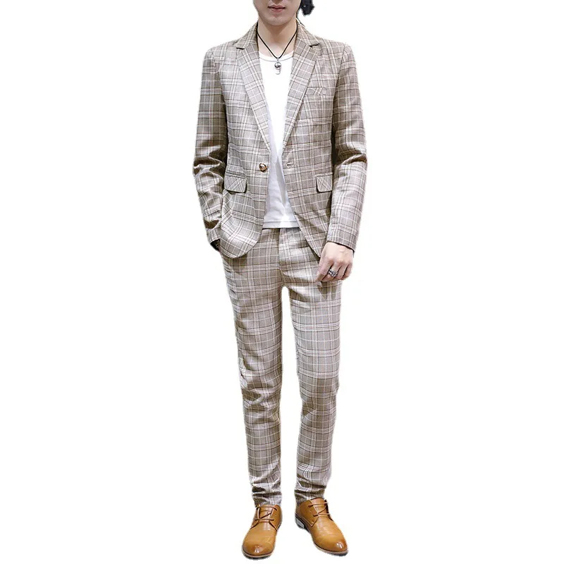 M9216  Men\'s casual suit 2024 spring and summer slightly wrinkled