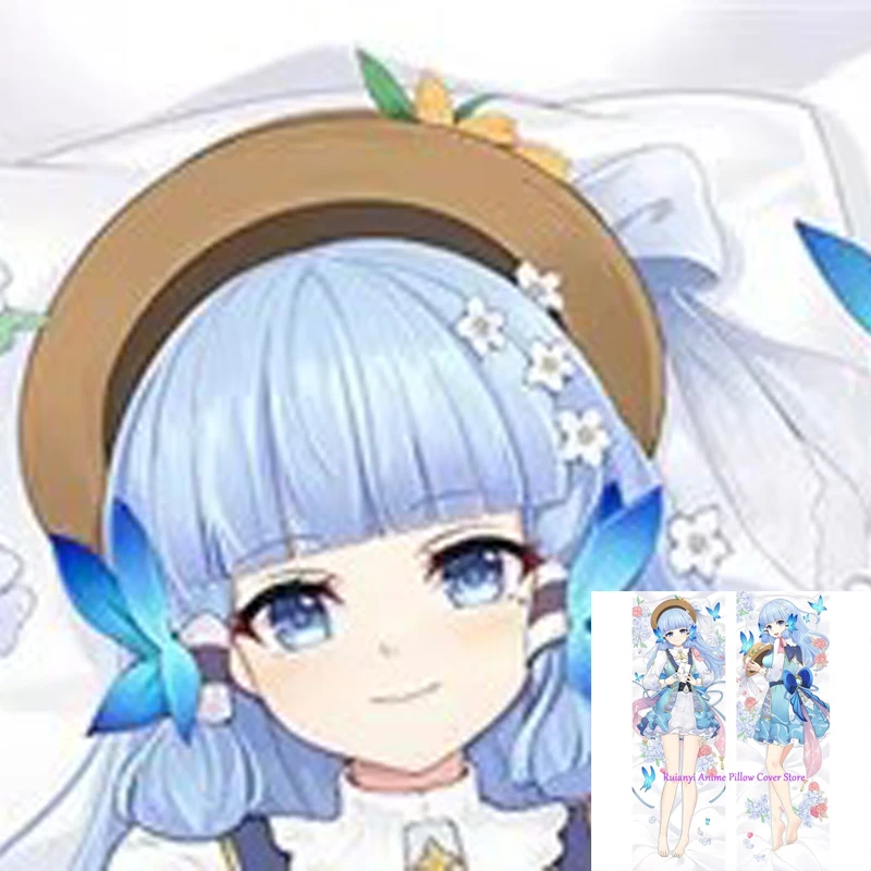

Dakimakura Anime Ayaka Kamisato Double-sided Pillow Cover Print Life-size body pillows cover Adult pillowcase