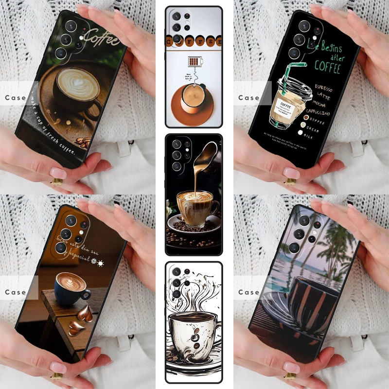 A Cup Of Coffee TPU Phone Case for Samsung Galaxy S26 S25 S24 S23 S22 S21 S20 Note10 Plus FE Ultra Cover