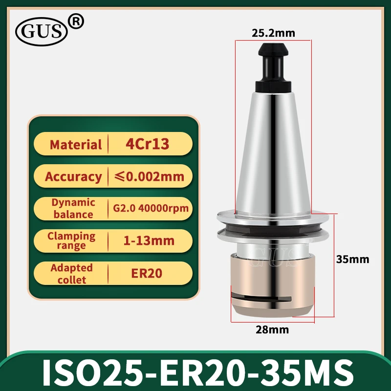 Imagem -06 - Porta-ferramentas Iso20 Iso25 Er16 Er20 Mandril de Pinça de 40.000 Rpm Iso de Eixo de Alta Velocidade para Máquina de Gravação Cnc e Peças de Fresagem de Torno Unidade de