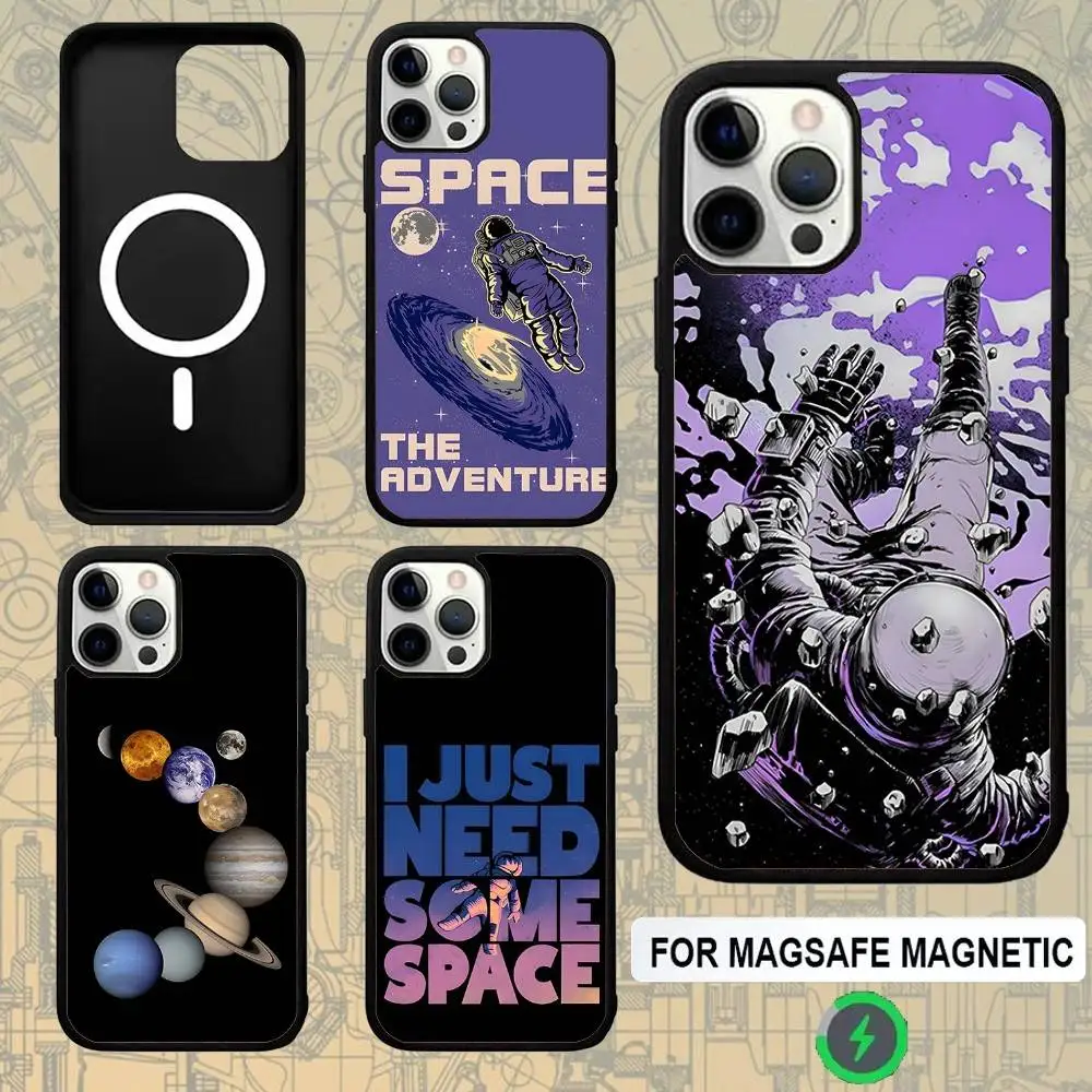 

Space Planet Stars Moon For Magsafe Wireless Charger Case For iPhone 15,16,17,13,14,11,12,Pro,Max,Plus,E,Air,Mini Magnetic