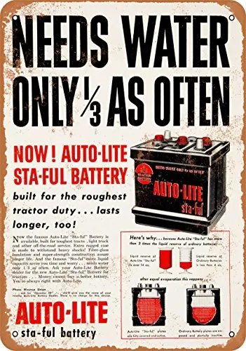 1pcs,Metal Sign - 1953 Auto-Lite Car Batteries - Vintage Look Wall Decor for Cafe Bar Pub Home Beer Decoration Crafts