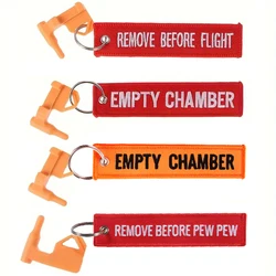 2 Pack Chamber Safety Flag for Rifle Handgun Shotgun with Bright RedKey Chain Tags