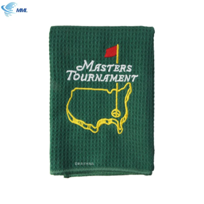 

Вафельное полотенце для гольфа, микрофибра, тонкая вышивка, альпинистская пряжка, водопоглощающее пот, спортивное полотенце для чистки