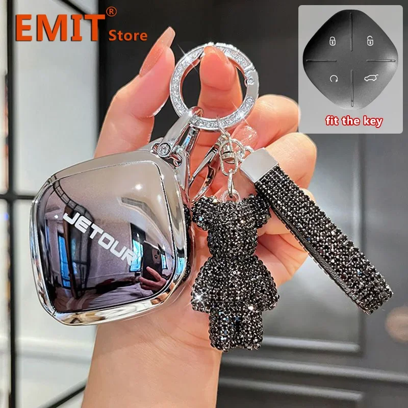 for Chery Jetour Dashing I-DM IDM X-1 Plus Pro Zinc Alloy Key Case Key Full Cover Fob Protection Shell Buckle Car Accessories