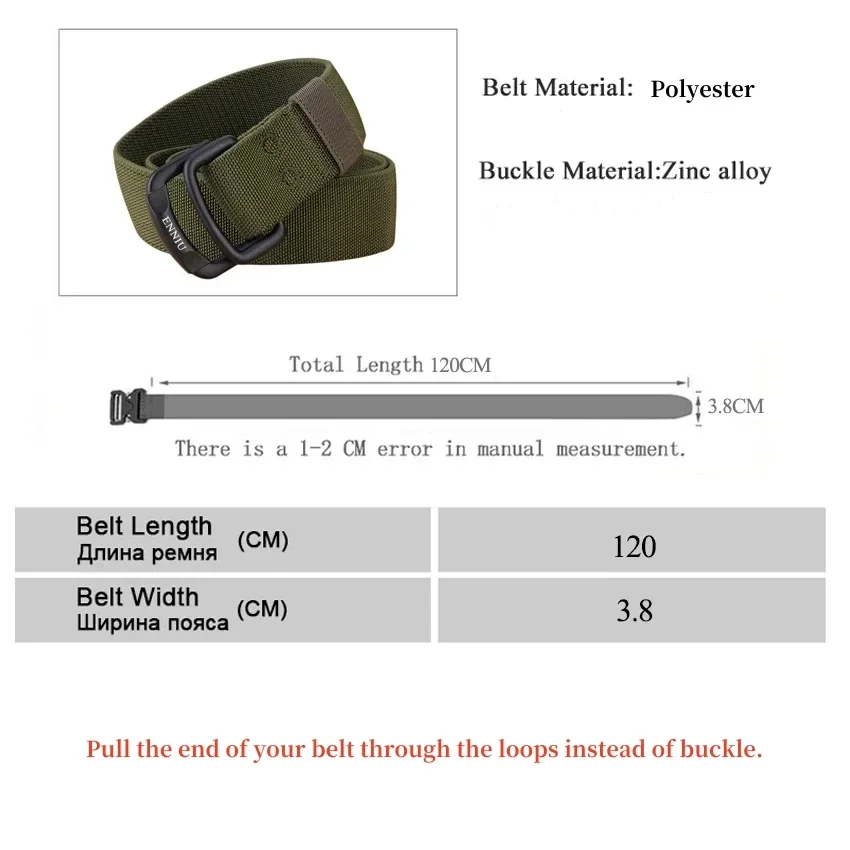 Durable Canvas Tactical Belt for Men
