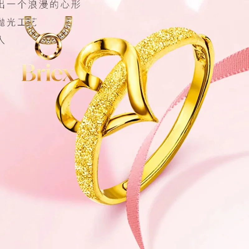 

Briex Jewelry Luxury 24K 9999 Pure Gold real gold Women's single-minded opening adjustable ring
