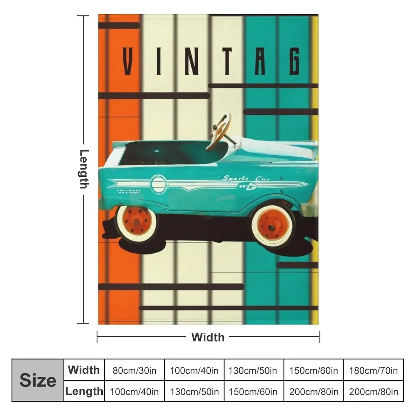 vintage pedals car Throw Blanket Nap warm for winter Soft Big Moving Blankets