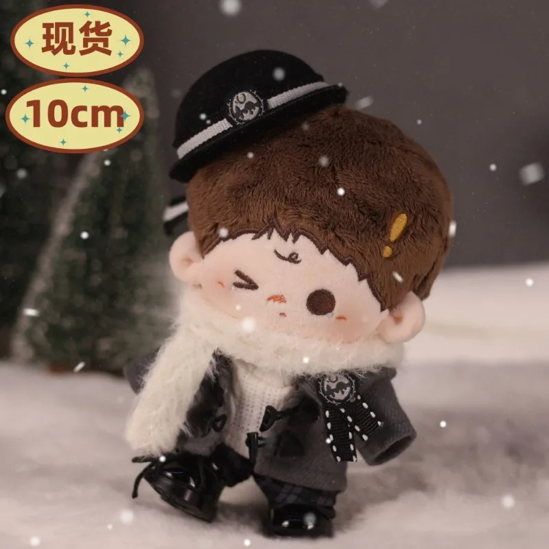 

Одежда для кукол 10 см: шляпа, пальто, шарф, брюки. Модный теплый зимний костюм для плюшевых кукол. Аксессуары для кукол. Аниме-игрушки.