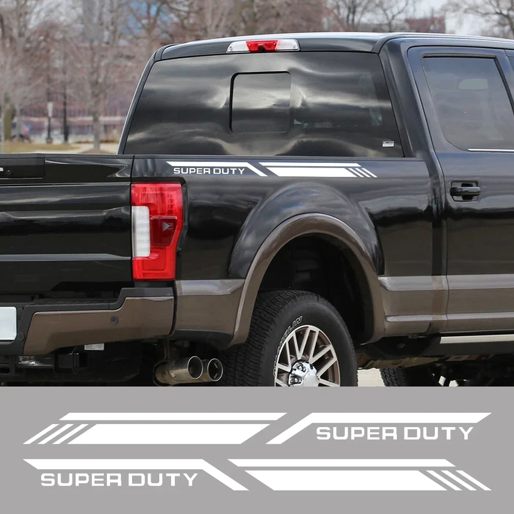 Pickup Bed Side Sticker For Ford Superduty Super Duty F250 F350 Car Stripes Style Decor Decal Truck Vinyl Cover Auto Accessories