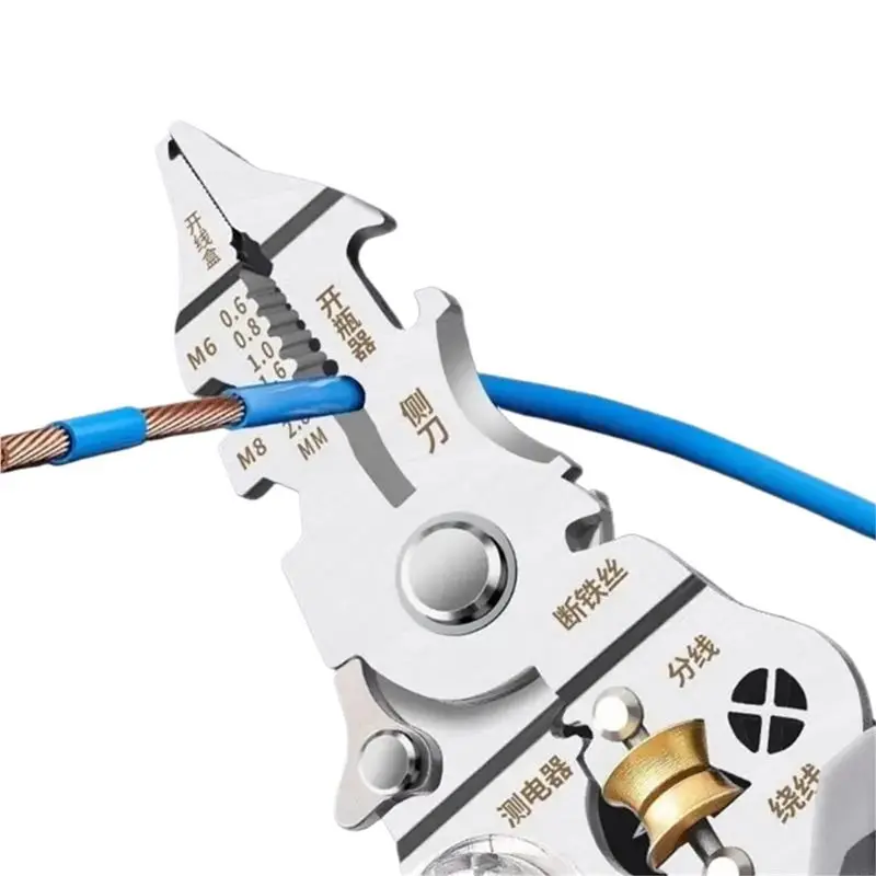 A76I-Wire Stripper Cable Management Wire Stripper With Electricity Measurement Wire Stripper For Pulling Wires