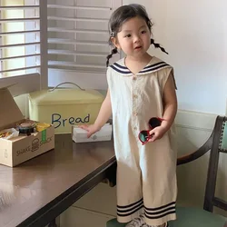 2025 Korea Summer Kids Pants Bodysuits Playsuits Boys Girls Summer Children's Casual Pants Short Sleeve Children's Clothing