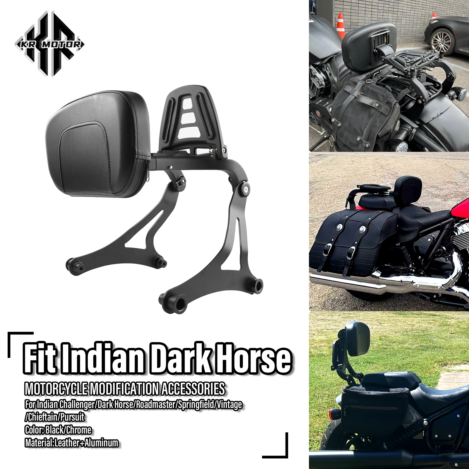 Fit For Indian Chieftain Vintage Pursuit Challenger Springfield Dark Horse 2014-2024 Multi-Purpose Motorcycle Sissy Bar Backrest