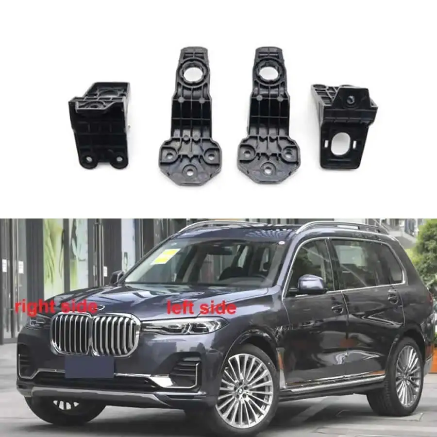 

Для BMW X7 G07 2019 2020 2021 2022, комплект для ремонта верхних угловых фар автомобиля, пластиковый черный кронштейн, комплект 63115A417B3
