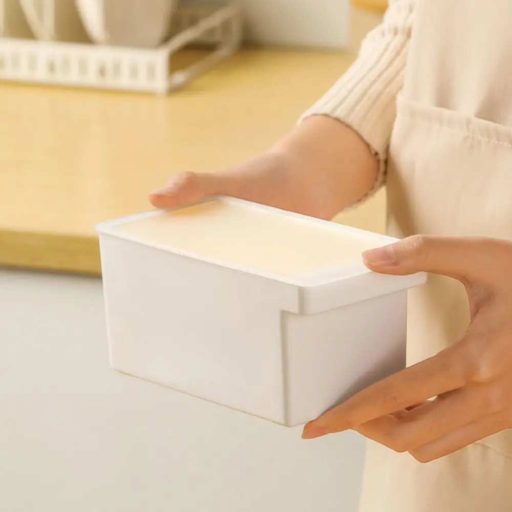 مع غطاء صندوق تخزين جبن الزبدة بسعة كبيرة صندوق قطع الزبدة المقاوم للغبار أداة قطع الزبدة المتينة المربعة