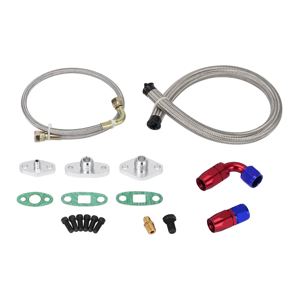 High Quality Turbo Charger Oil Feed Drain Return Line Kit 4AN 10AN for Toyota Supra 1JZ 2JZ 1JZGTE 2JZGTE Car Accessories