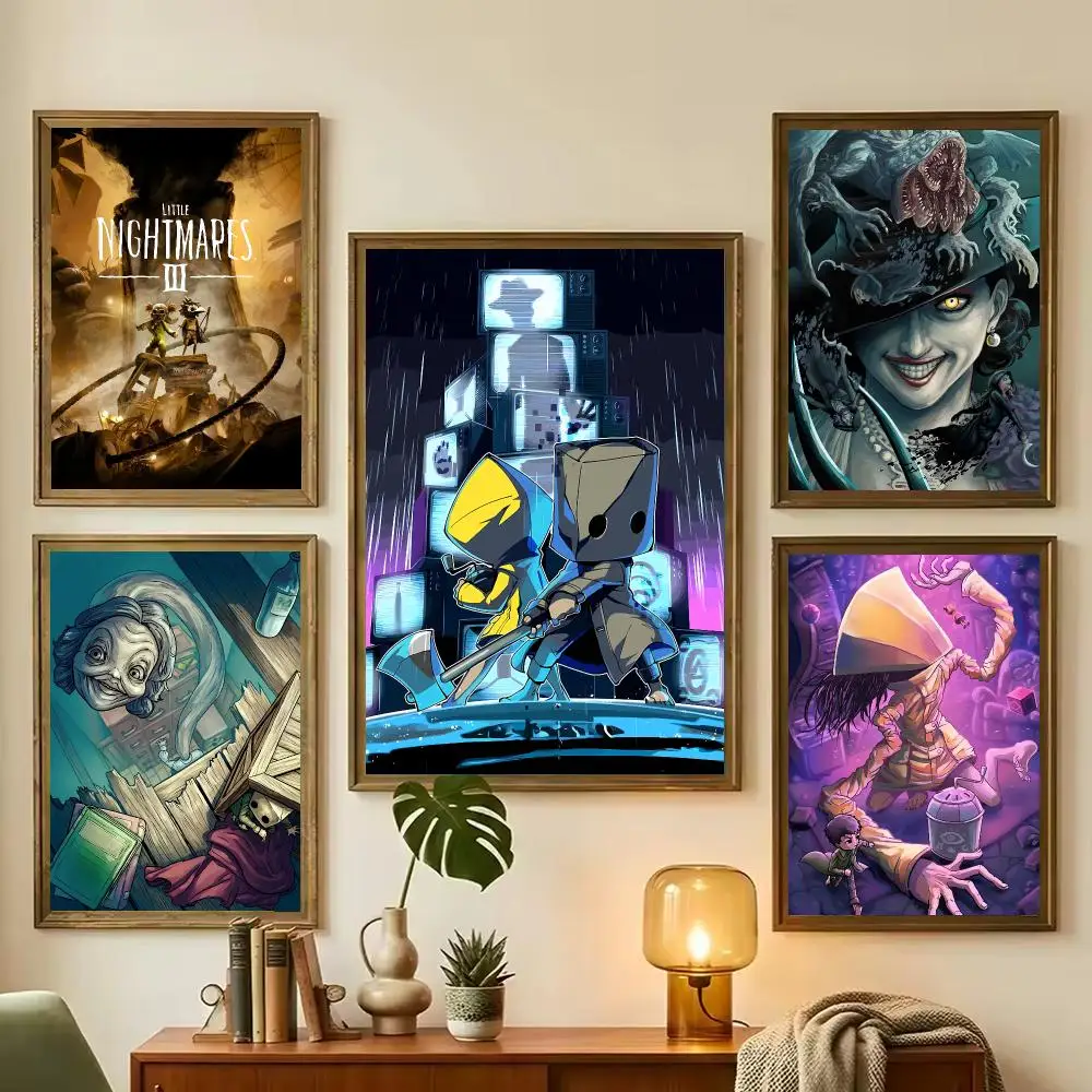 Game Little Nightmares Painting Calligraphy Stylish Canvas Poster Wall Art for Living Room Bedroom Office Home Decor