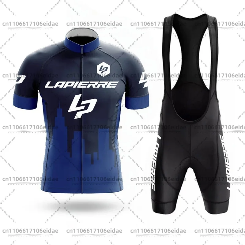 بدلة ركوب الدراجات الجبلية من الجيرسيه للرجال من Lapierre، معدات الدراجة الجبلية MTB، مجموعة صيفية قصيرة من الجيرسيه