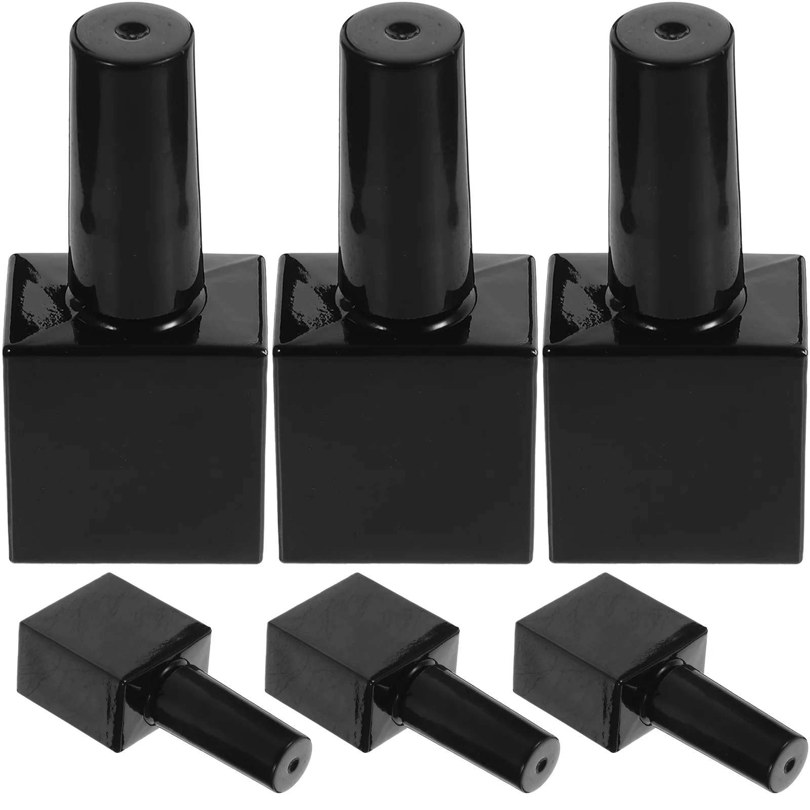 6Pcs Small Glass Gel Polish Bottles Tightly Sealed Portable for Beach and Travel Empty Nail Polish Bottles with Brush