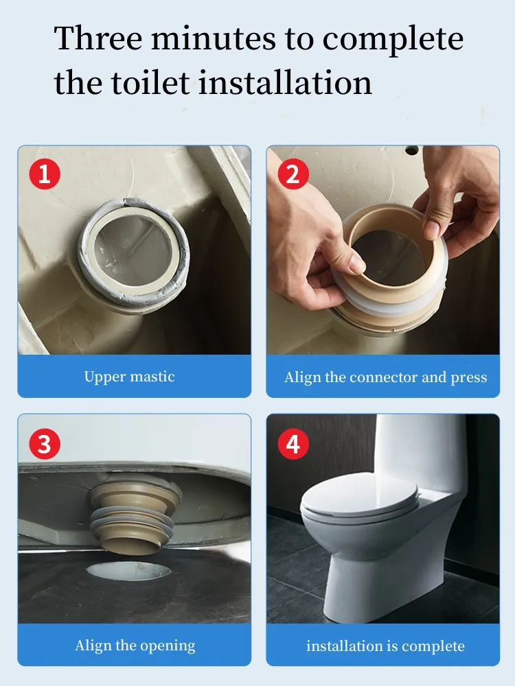 Imagem -06 - Anel de Vedação de Flange Sanitário Universal Desodorização Acessórios de Esgoto Espessados Assento Sanitário à Prova de Fugas Borracha