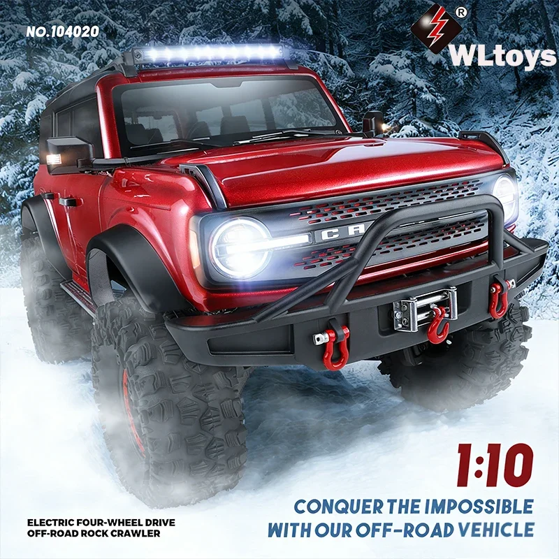 

Радиоуправляемая машинка WLtoys 104020, масштаб 1:10, высокоскоростная, 2.4G, 4WD, с мотором 550, внедорожный краулер на пульте управления для детей и взрослых