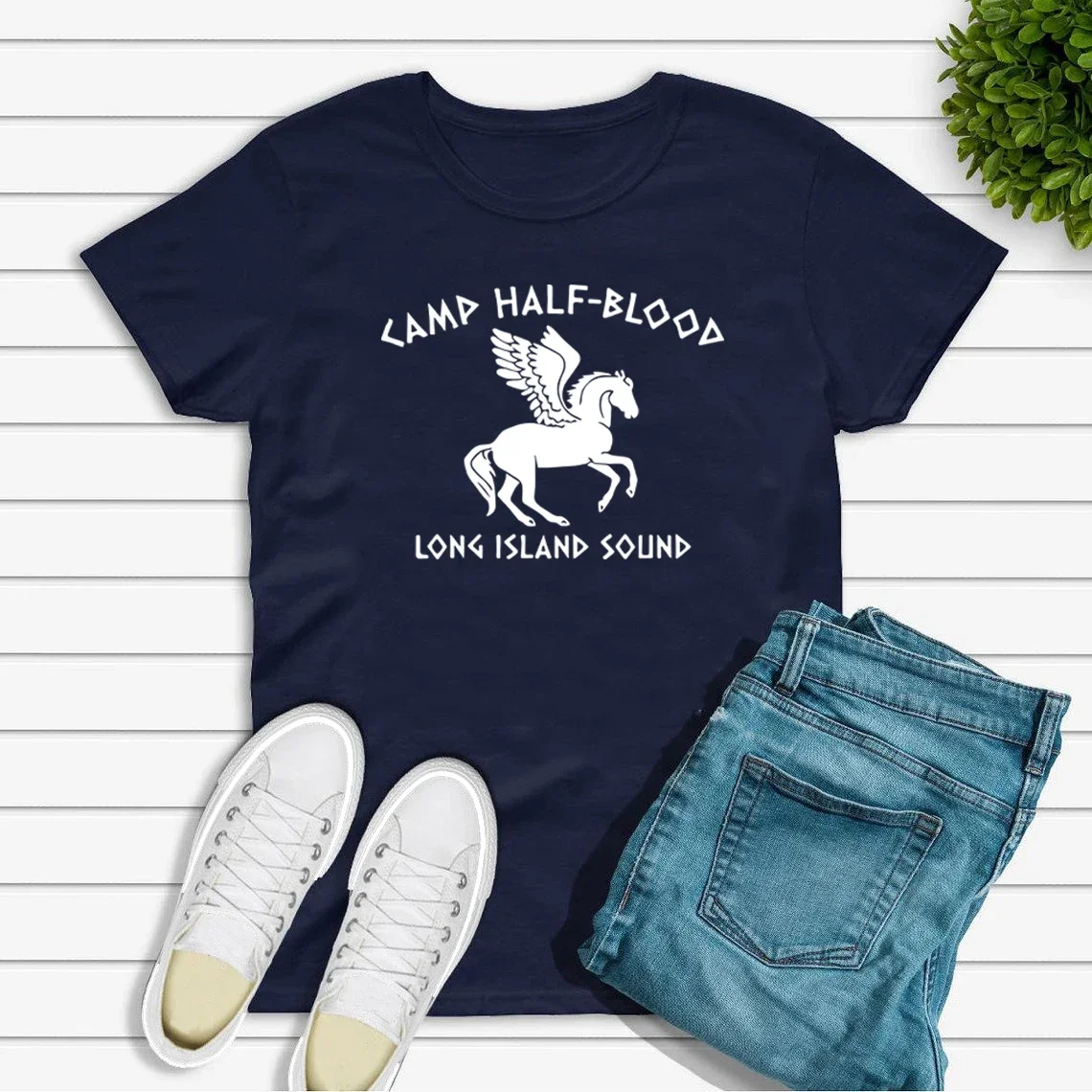 Camp Half Blood T Shirts Percy Jackson T-shirts Unisex Short Sleeve Graphic Tees Vintage O-Neck Tshirt Men Women Magical Gifts