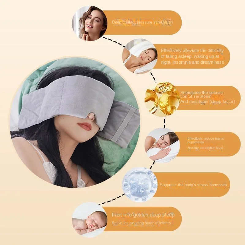 Premium Gravity Eye Mask for All Sleeping Positions, Perfect for Travel Home Office, Alleviates Insomnia Fatigue for Men & Women