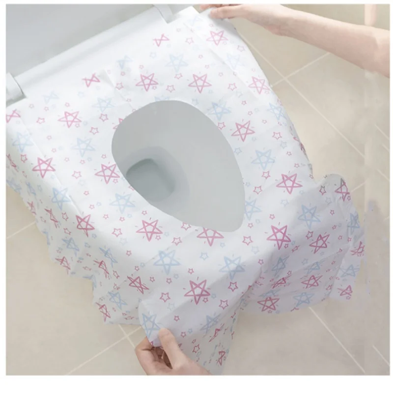 5/10 قطعة غطاء مقعد المرحاض القابل للتصرف الحصير مقاومة للماء ملفوفة بشكل فردي المحمولة المرحاض حصيرة لمنتجات الحمام