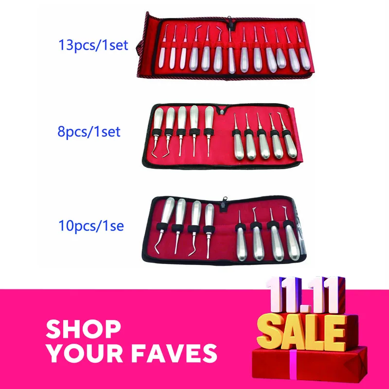 

8/10/13 шт. стоматологический лифт из нержавеющей стали, щипцы для удаления зубов, изогнутый корневой лифт, стоматологические хирургические инструменты, инструменты