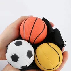 Pelota elástica de retorno de muñeca para adultos y niños, juguete creativo, cuerda de rebote, coordinación mano-ojo para pelota de entrenamiento, pelota deportiva de 6cm