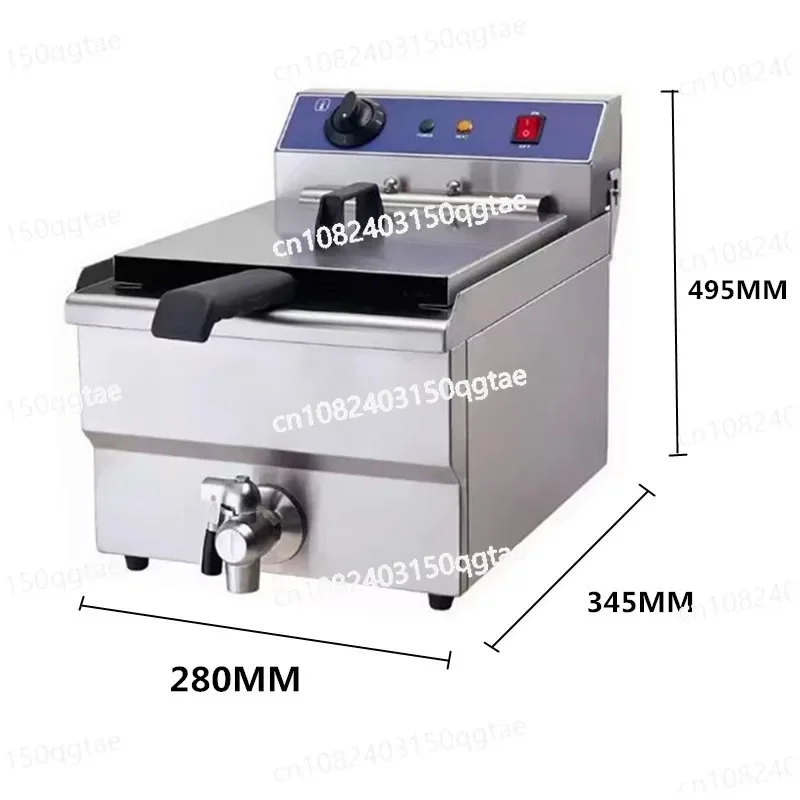 110V/220V Double Tank Electric Deep Fryer Deep Fat Fryer Machine Commercial Potato Chips Chicken Frying Machine Fry Pan