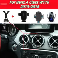 Car Phone Mount Automatic Locking Universal Air Vent Cell Phone Holder Cars Accessories For Mercedes Benz A Class W176 2013-2018