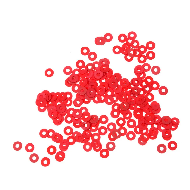 100pcs 3mm Red Motherboard Screw Insulating Fiber Washers Hot Sale