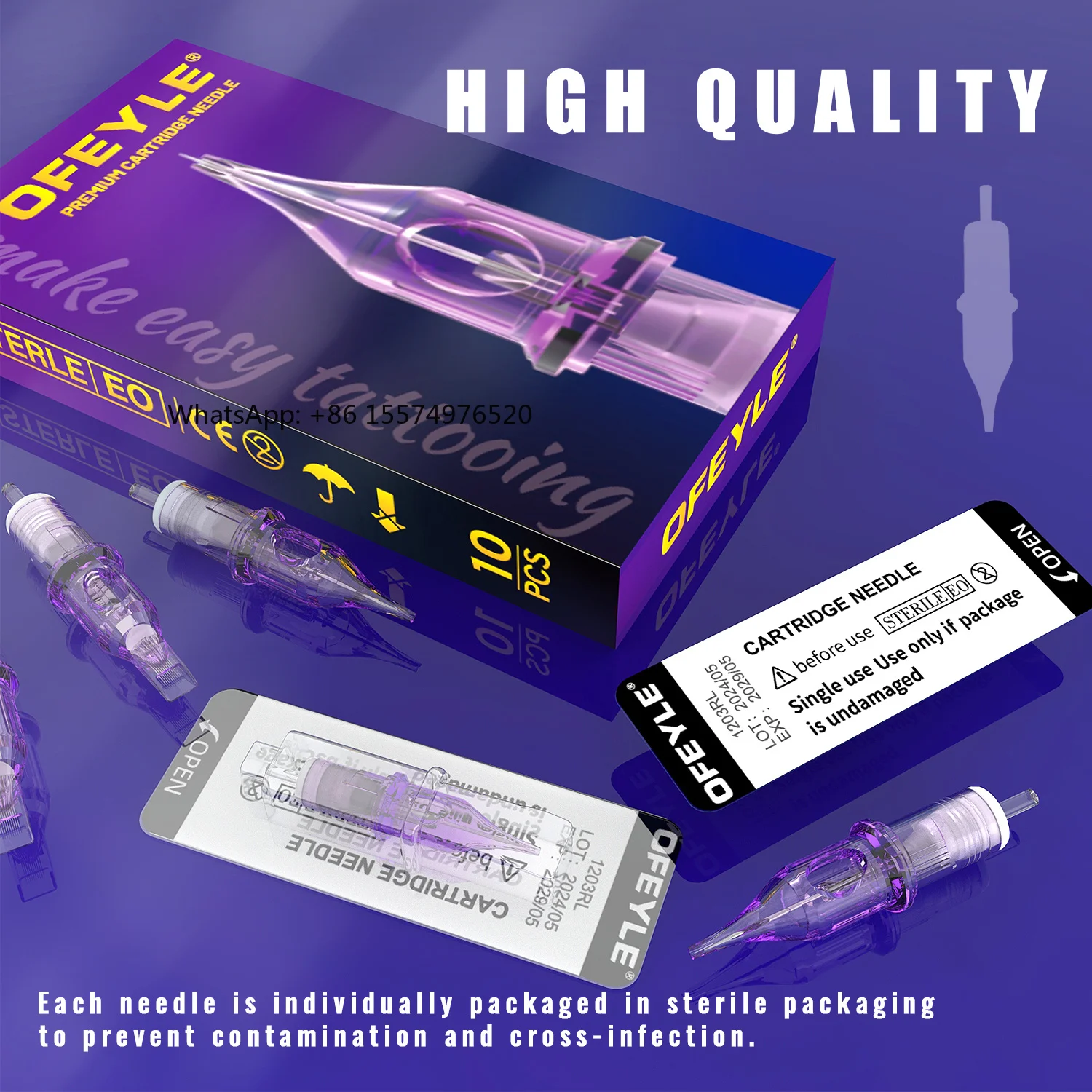 

10pcs Tattoo Cartridge Needles Disposable Needles Rl Rs Rm M1 Series For Tattoo Machine For Eyebrow Eyeliner Permanent Makeup