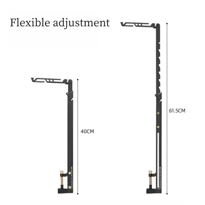 Imagem -03 - Suporte de Luz de Acampamento Portátil Retrátil Multi Velocidade Ajustável Tático Vento ao ar Livre Aço Inoxidável Suporte de Luz Novo