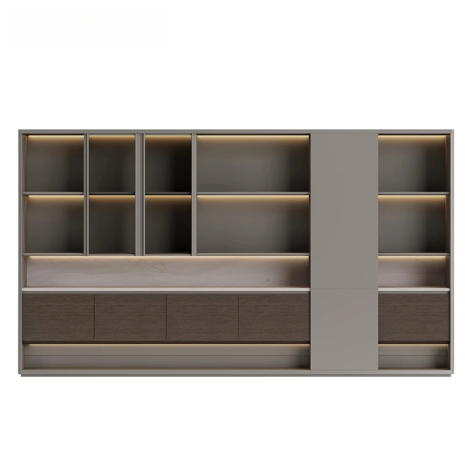 &`Certified Commercial Grade l Storage Cabinet with LED Lighting for High-End Office and Workshop Furniture