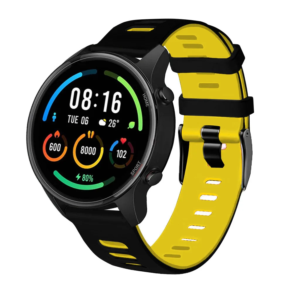 20mm/22mm Watch band For Amazfit bip 5/GTS 4/3/2/2e GTR 4/2/2E/3 Pro/Mini Silicone Bracelet correa strap for Galaxy Watch6/5 4