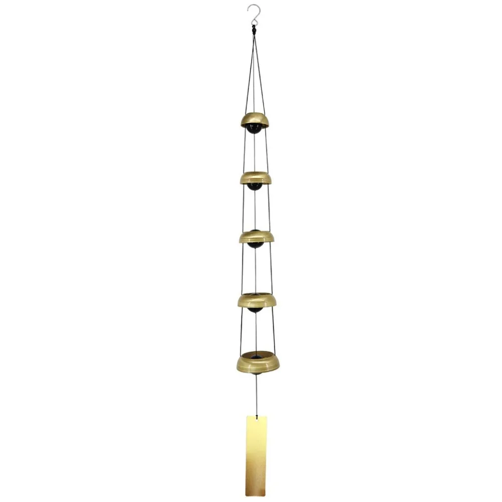 3/5 Layer Japanese Style Metal Wind Chime Vintage Crisp Sound Courtyard Pagoda Wind Chimes with Hook Temple Wind Bell Garden
