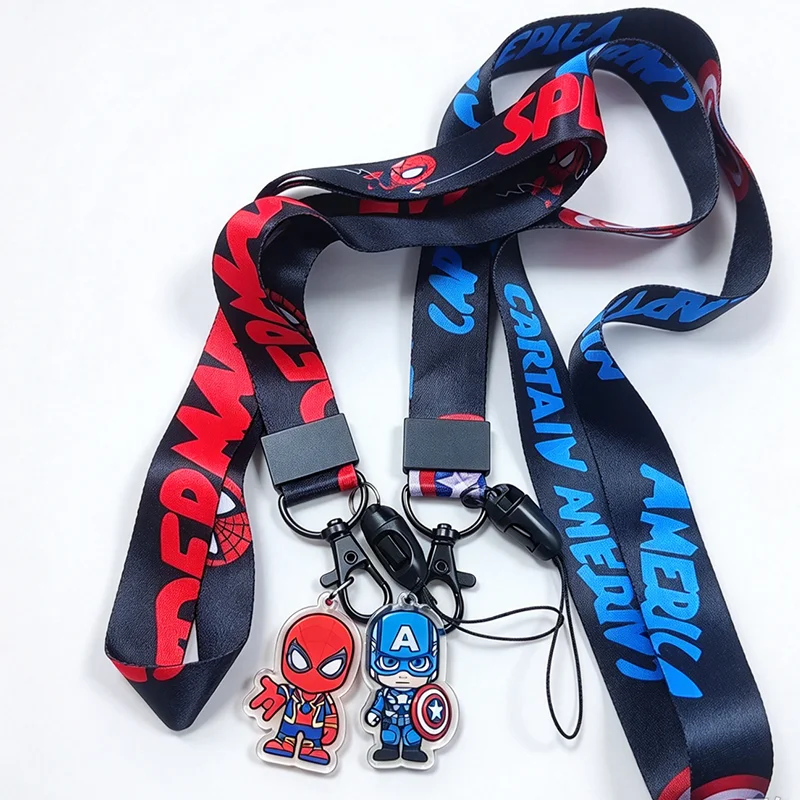 Marvel's Spider-Man ，Captain America charms, ornaments,for mobile phones, work ID holders, bus card sleeves,campus card lanyards