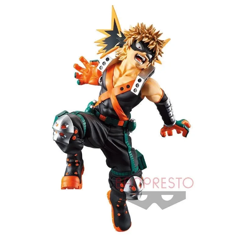 My Hero Academia Anime Action Figures, Bandai Original, Bakugou Katsuki, Brinquedos de Textura, Ornamentos Colecionáveis