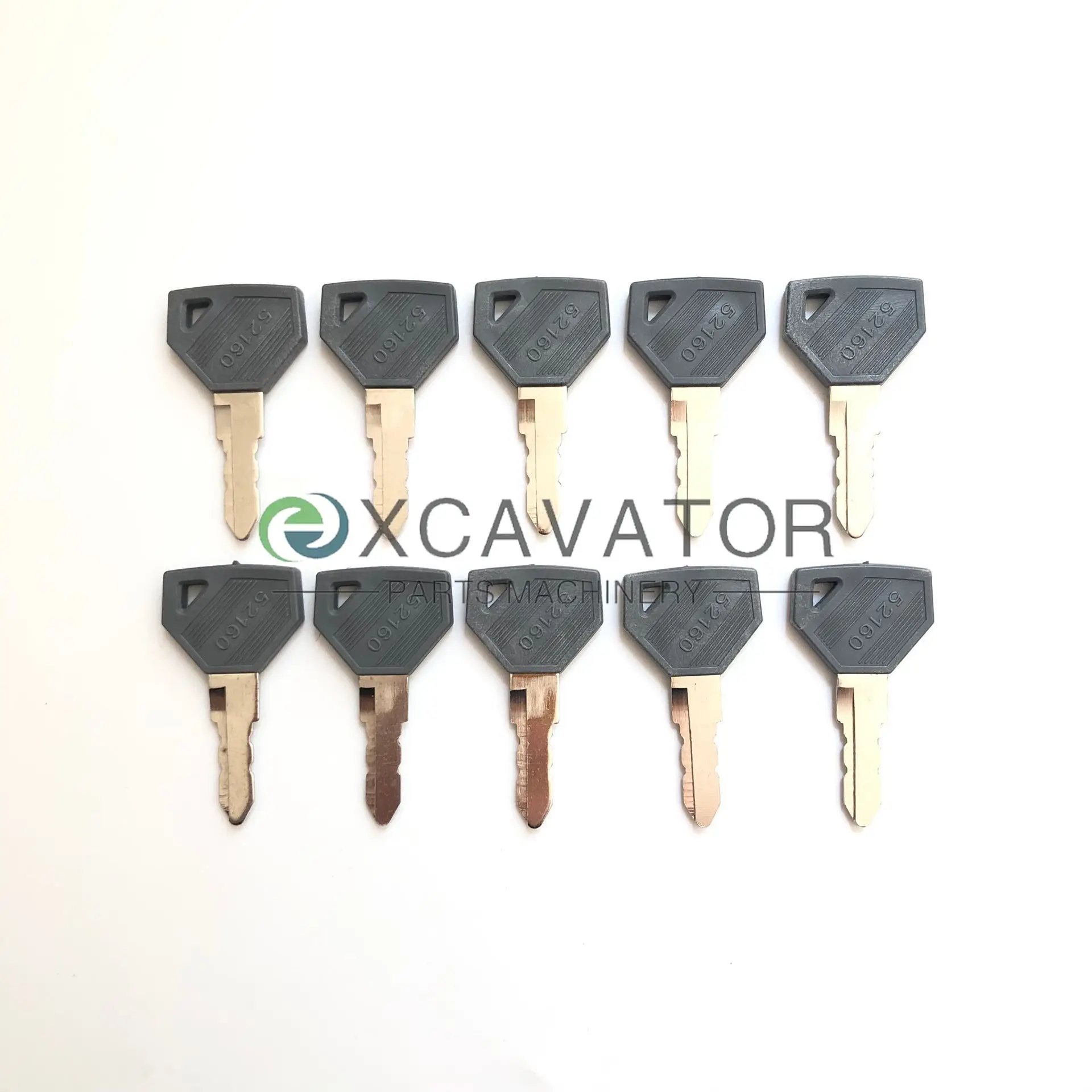 10PCS 52160 Ignition Key 198360-52160 for Yanmar Machines Excavator Grader Dozer SC2400 SC2450 EX2900 John Deere Tractor